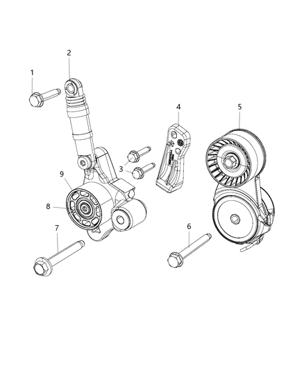 Tensioner Belt Diagram for 5281543AC