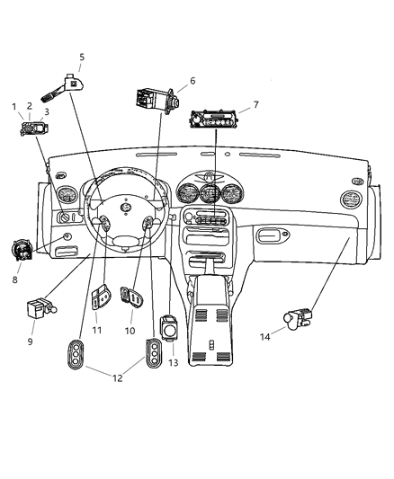 Switch Headlamp Diagram for 4760151AF