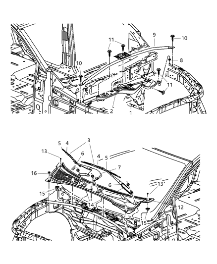 2001 Dodge Caravan Nut Plastic Snap - In Diagram for 6505703AA