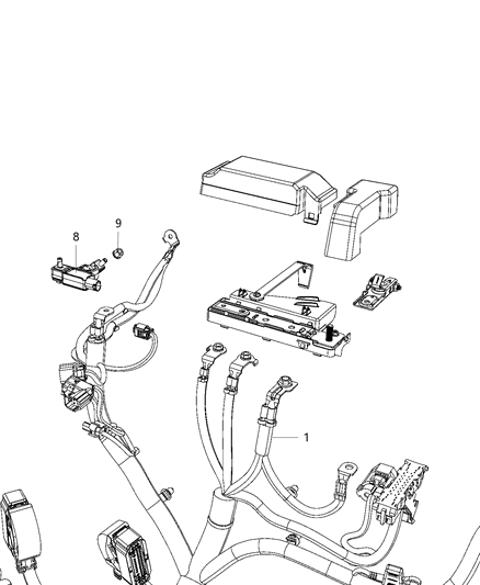 2019 Ram 4500 Sensor Battery Diagram for 68370876AA