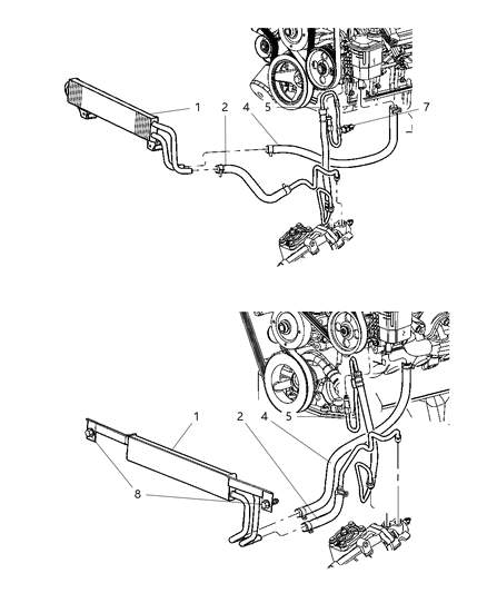 1995 Chrysler LHS Hose Power Steering Pressure Diagram for 52113128AF