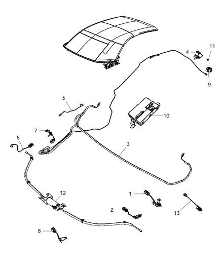 Switch Luggage Protection Switch Diagram for 5026199AC