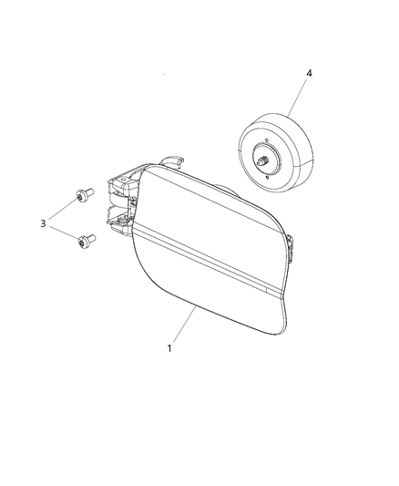 2001 Dodge Ram 2500 Door Fuel Fill Diagram for 68040387AB