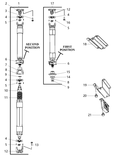 1988 Jeep Cherokee Snap Ring Universal Joint Diagram for 68036671AA
