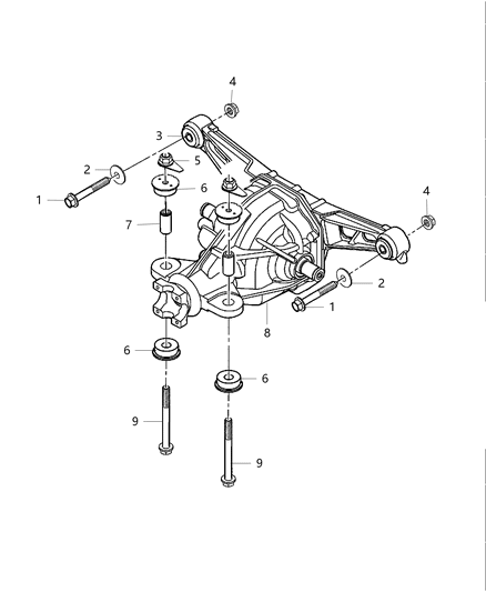 Differential Rear Axle Diagram for 53010743AE