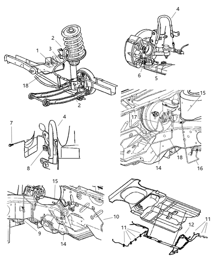 1985 Dodge 600 Hose Brake Diagram for V1129803AA