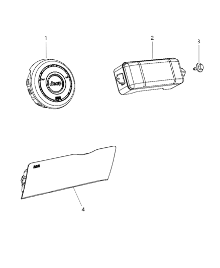 Air Bag Driver, Driver Side Diagram for 1GS311XLAI