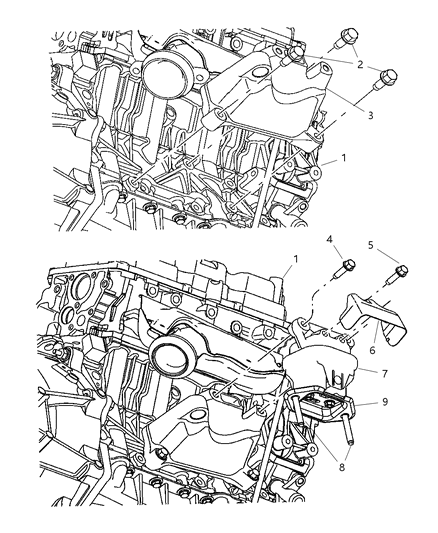 Bracket Engine Mount Diagram for 4578051AB