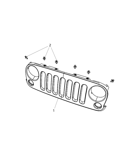 Grille Radiator Diagram for 1BM91SW1AB