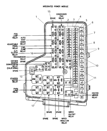 Bracket Power Distribution Center Diagram for 68044763AB