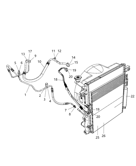 Line A/C Liquid Diagram for 55037814AE