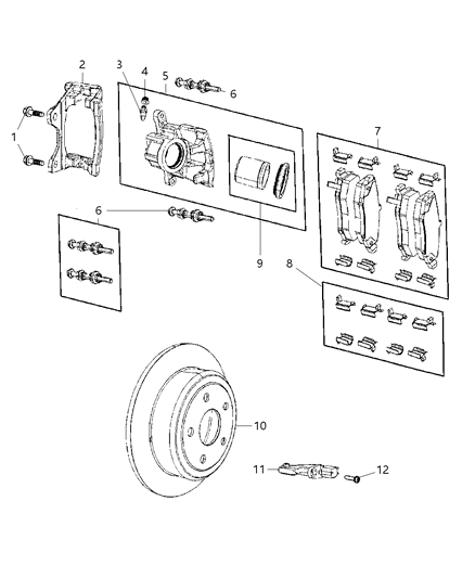 Rotor Brake Rear Diagram for 2AMV0147AA