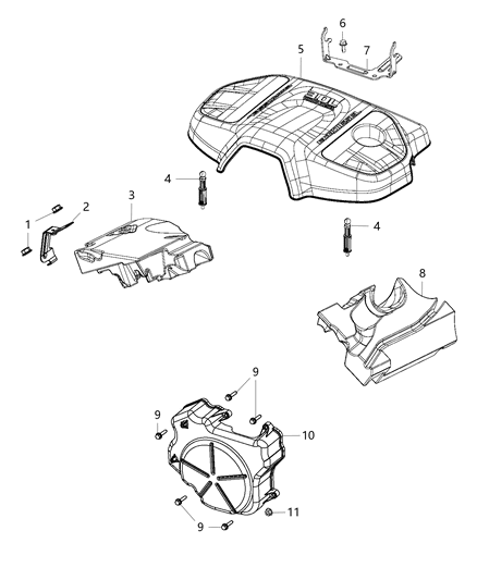 2007 Jeep Liberty Cover Harmonic Balancer Nvh Diagram for 4627873AA
