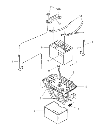 Cover Battery Diagram for 56027073AB