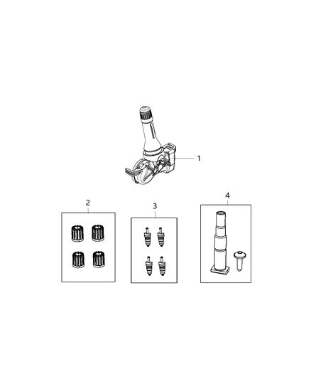 2019 Jeep Compass Sensor Tire Pressure Diagram for 68252493AB