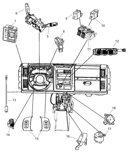 Switch Headlamp Diagram for 56009869AB
