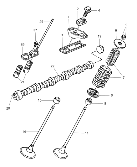 Valve Exhaust .015" Outside Diagram for 4883703AA