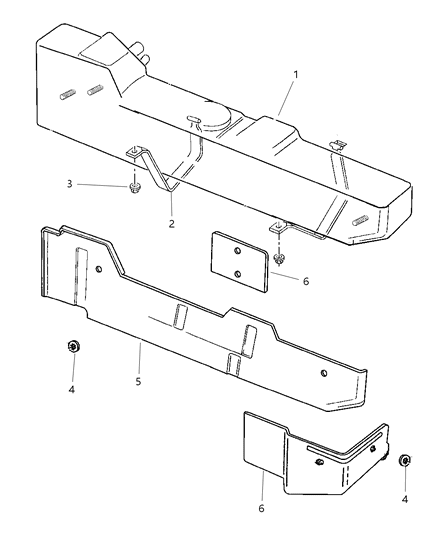 1993 Chrysler Concorde Shield Fuel Tank Diagram for 52102316