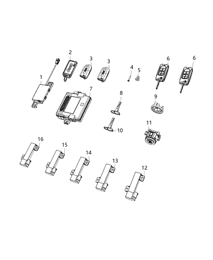1991 Dodge Ram 50 Antenna Remote Start And Keyless Entry Diagram for 68260799AB