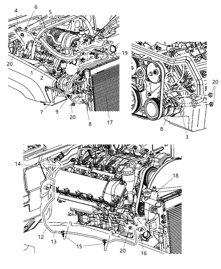 Line A/C Suction Diagram for 55116718AG