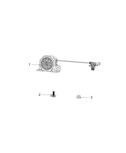 2019 Ram 2500 Bolt Retainer Back Up Alarm To Chassis Diagram for 6513036AA