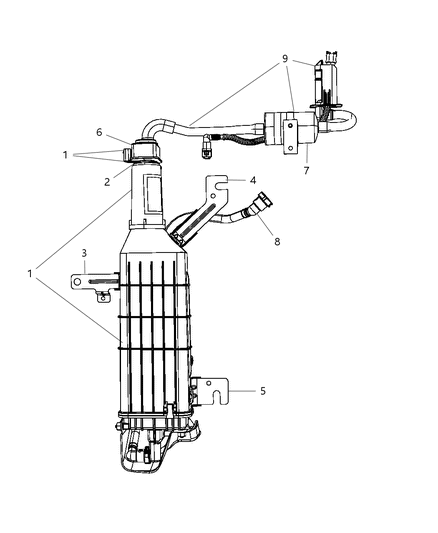 2016 Dodge Charger Canister Vapor Diagram for 68000382AD