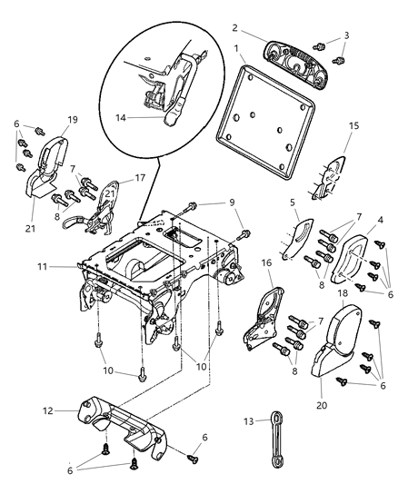 Bracket Pivot Diagram for 5101915AA