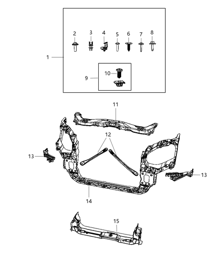 1992 Jeep Cherokee Screw And Washer Tapping Hexagon Head M6.3X2.22X25.50 Diagram for 6509510AA