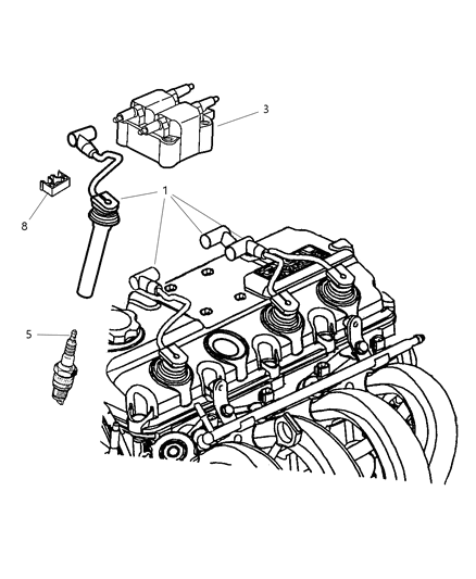 1987 Dodge 600 Cable Ignition Diagram for 5033216AB