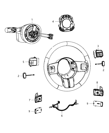 Switch Radio Control Diagram for 5035104AB