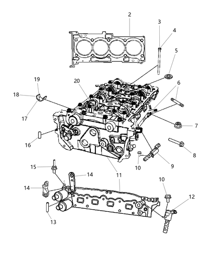 Gasket Package Cylinder Head See Ill 110 For Contents Diagram for 5189975AA