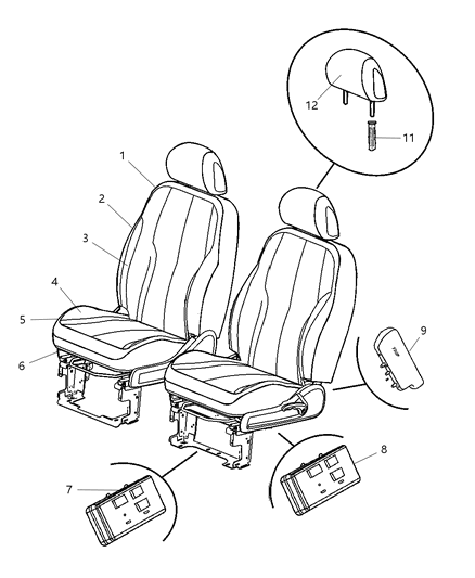 Cover Front Seat Cushion Diagram for 1CY541D5AA