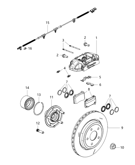 2020 Jeep Wrangler Hub Wheel Diagram for 4779612AD