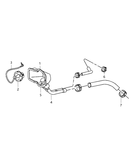 1999 Chrysler LHS Tube Fuel Filler Diagram for 5031041AC