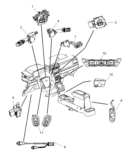Switch Clutch Starter Interlock Diagram for 5026410AA