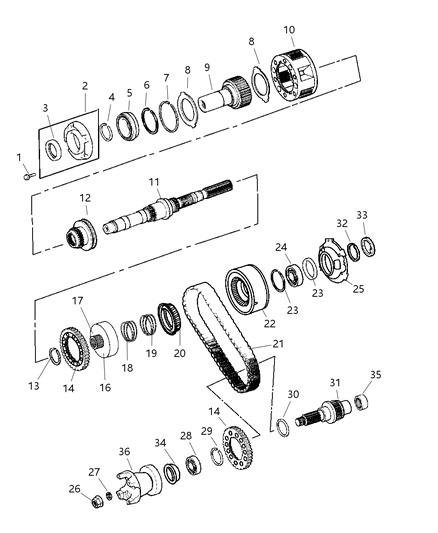 Sleeve Shift Range Diagram for 5012314AA