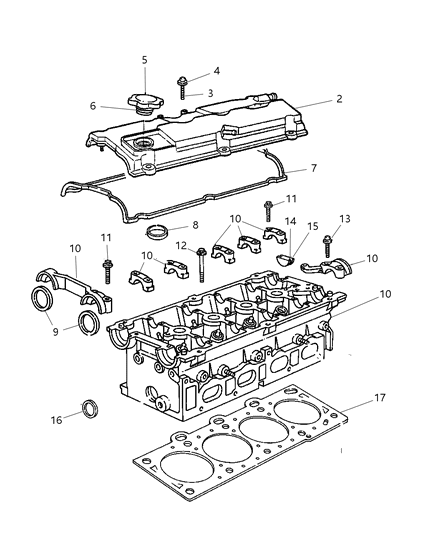 Gasket Package Engine Upper Diagram for 5072474AC