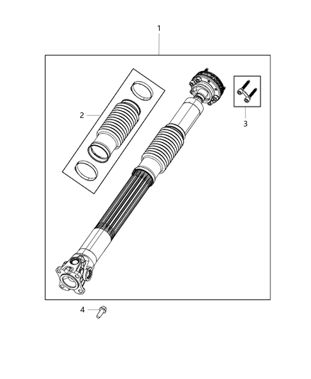 1992 Dodge Ram 50 Bolt Kit, Rear Diagram for 68400272AA