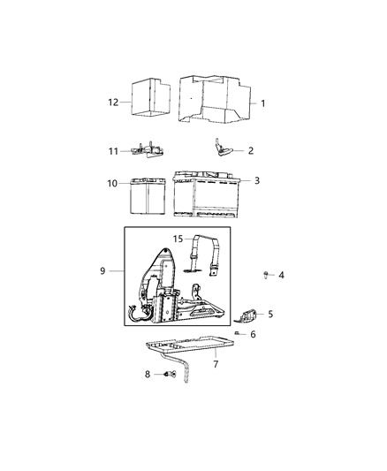 Sensor Battery Diagram for 68318616AB