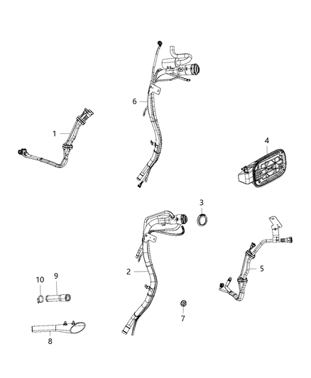 Housing Fuel Filler Diagram for 68156453AH