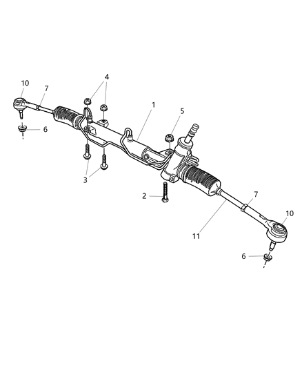 Gear Rack And Pinion Diagram for 4766260AG