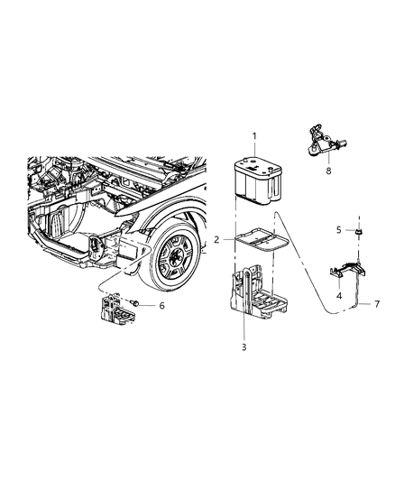 2002 Chrysler Town & Country Sensor Battery Diagram for 4692269AF
