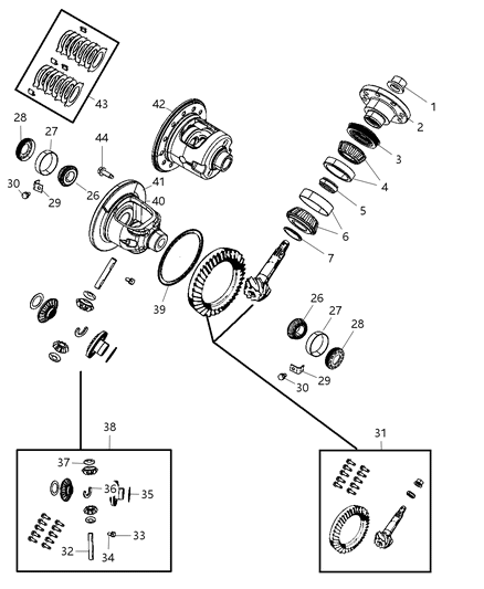 Gear Kit Center Differential Diagram for 4798912AD