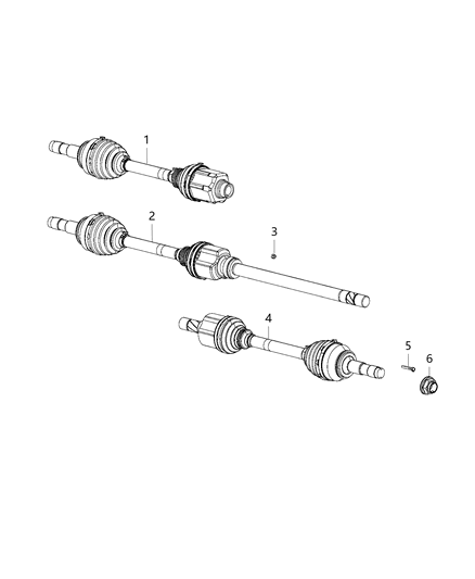 Nut Hexagon Lock M7X1.00 Intermediate Shaft Bracket Diagram for 6510618AA