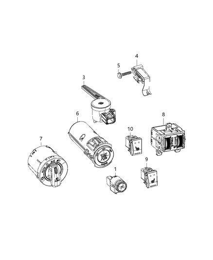 1986 Dodge Ram 50 Bracket Switch Deck Lid Release Diagram for 68205930AA