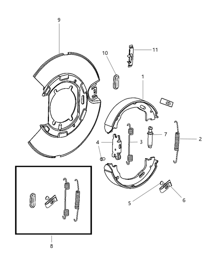 2016 Chrysler Town & Country Adjuster Parking Brake Diagram for 5093391AA