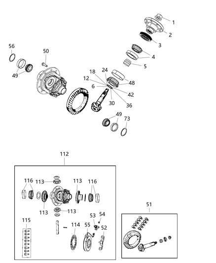 Bracket Actuator Diagram for 68400413AA