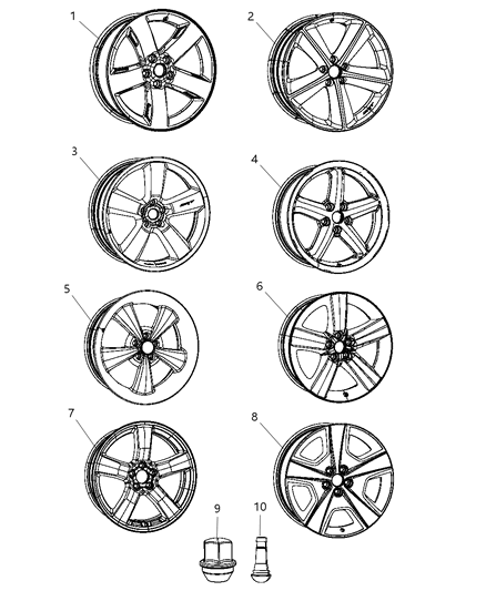 Wheel Aluminum Diagram for 1SX96RXFAB
