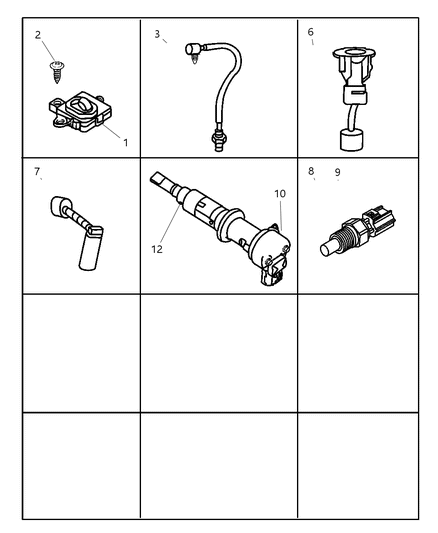 1999 Jeep Grand Cherokee Transducer Pressure Sensor Temperature Thermistor Diagram for 4799758