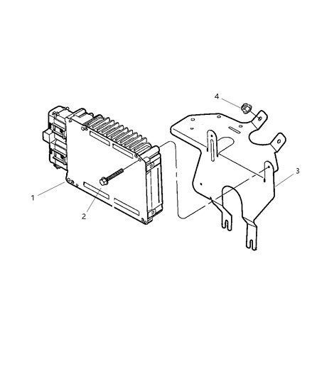 1998 Dodge Intrepid Module Engine Controller Diagram for 4606460AQ